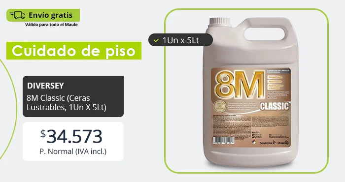 Ceras lustrables profesionales Diversey para pisos de alto tránsito en colegios - cel