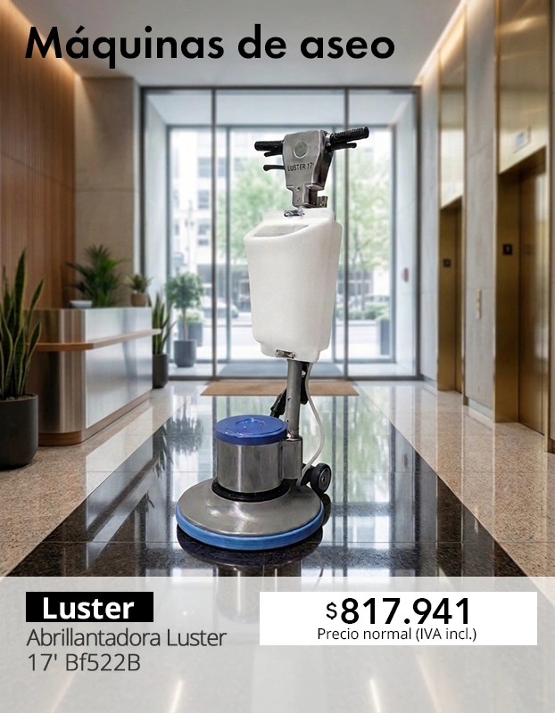 Abrillantadora Luster 17 pulgadas modelo BF522B máquina de aseo profesional para limpieza y pulido de pisos