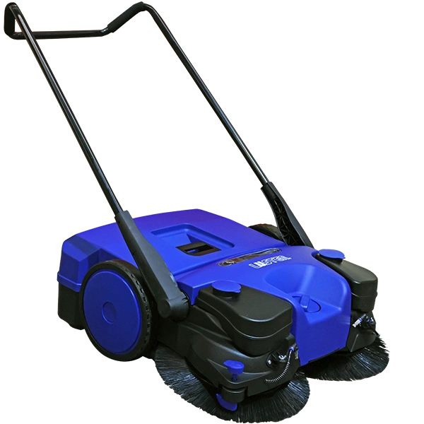 Barredora manual a batería 780E Luster para limpieza industrial de bodegas y superficies grandes