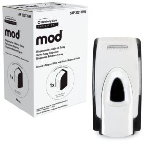 Dispensador MOD jabón/sanitizante en spray 400 ml (manual) – blanco/negro