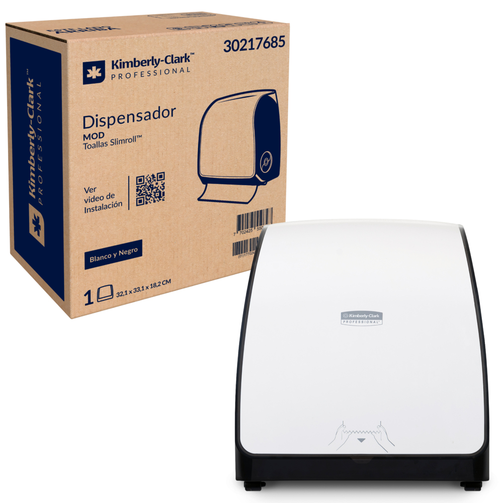 Dispensador de toalla en rollo MOD Slimroll (blanco/negro) — KCP