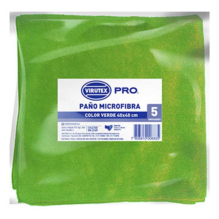 Pano-Microfibra-Color-Verde-Vtx-Pro-1Pq-X-5Un