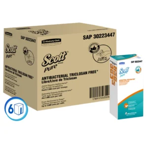 Jabón en espuma Scott Pure antibacterial 6 un x 800 ml (caja)