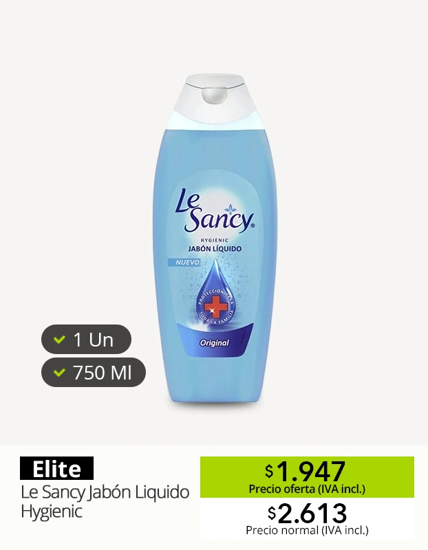 Jabón líquido Le Sancy Hygienic 750 ml Unilever Pro para cuidado personal profesional