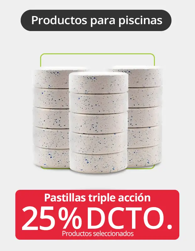 pastillas de cloro triple acción productos para piscinas