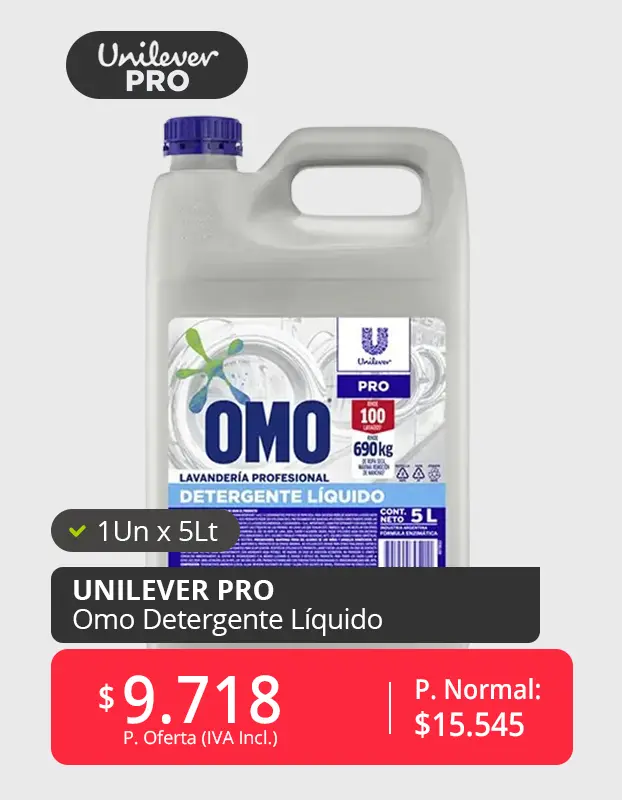 omo detergente liquido 5lt productos unilever pro 1