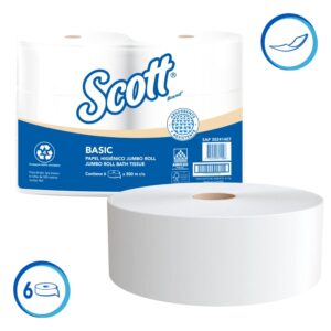 Papel higiénico Scott 1 hoja 500 m (bolsa 6 rollos)