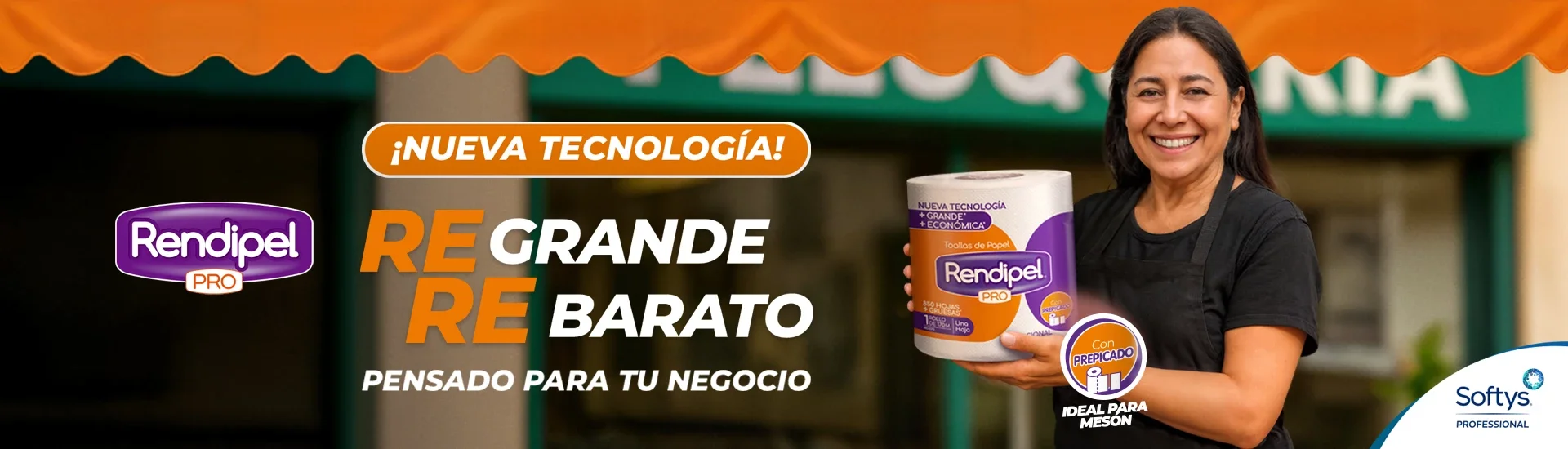 Toallas de papel Rendipel PRO Softys – Nueva tecnología más grande y económica para tu negocio.