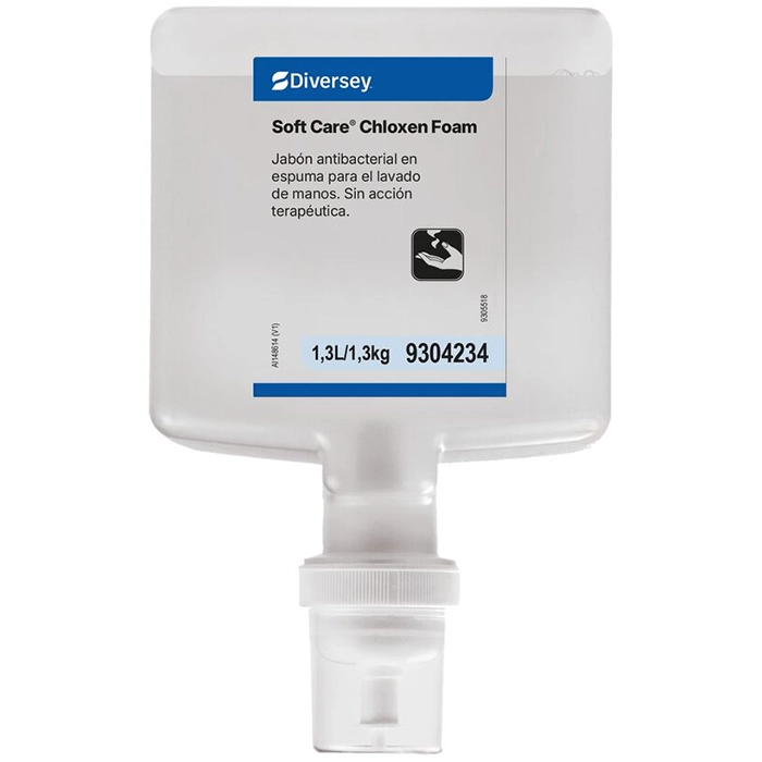 Soft Care Chloxen Foam Diversey jabón antibacterial en espuma para higiene profesional de manos