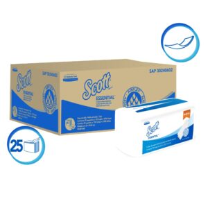 Toalla interfoliada Scott Essential 1 hoja 150 un x 25 pq (caja 3750 hojas)
