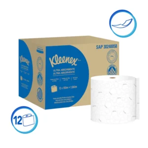 Toalla de papel Kleenex 1 hoja en rollo 12 un x 130 m (caja)