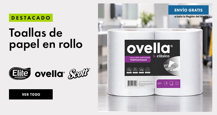 Toalla de papel en rollo Ovella de 190 metros