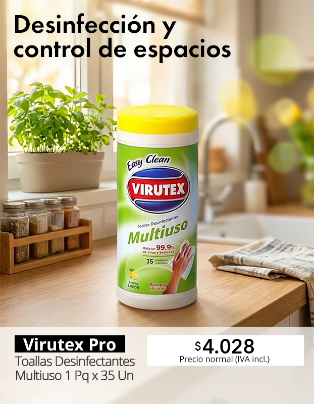 Toallas desinfectantes multiuso Easy Clean para limpieza y desinfección de espacios