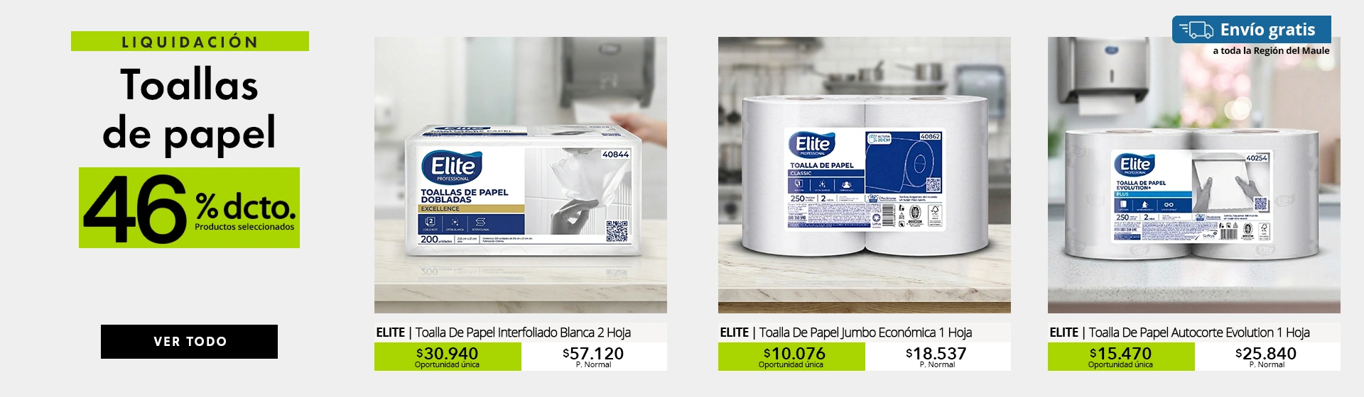 Toallas de papel Elite con hasta 46 por ciento de descuento en impaltda.cl