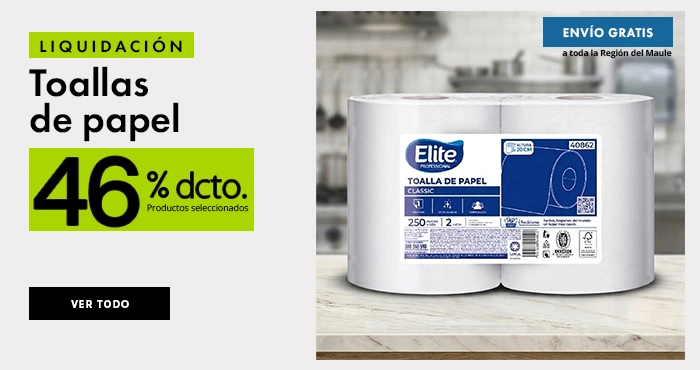 Toallas de papel Elite con hasta 46 por ciento de descuento en impaltda.cl