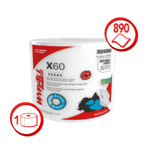 Paños WypAll X60 jumbo liso 1 rollo x 890 paños
