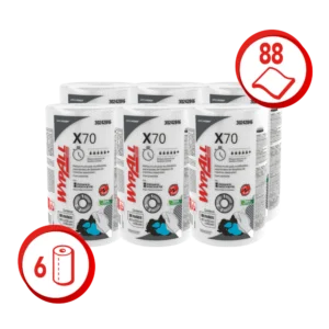 Paños WypAll X70 rollo regular 6 un x 88 paños (caja)