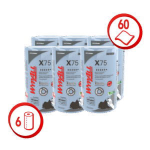 Paños WypAll X75 rollo regular 6 un x 60 paños (caja)