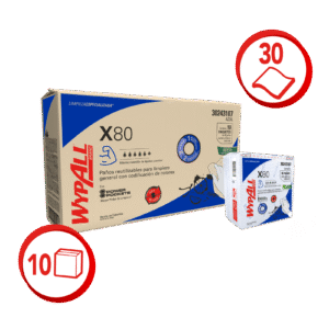 Paños WypAll X80 predoblados azules 10 paquetes x 30 (caja)